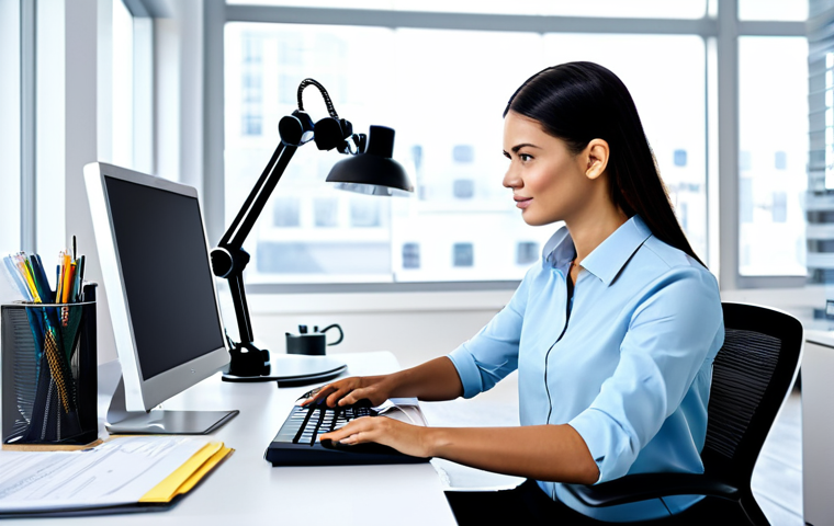 Automated Invoice Processing in a Modern Office**

A busy office scene with robotic arms handling invoices, a professional accountant reviews data on a computer, fully clothed, appropriate attire, safe for work, perfect anatomy, natural proportions, professional photography, high quality. The background features a brightly lit, modern workspace with other employees collaborating. Focus on showcasing the efficiency and technological aspect of RPA. professional, family-friendly.

**