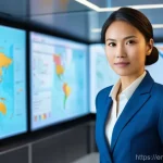 국제구매조달사의 연봉협상 전략 - **Global Market Strategist at Work**
    A highly detailed, photorealistic image featuring a diverse...