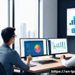Home 17 구매조달 관련 온라인 포럼과 커뮤니티 활용법 - A vibrant digital workspace scene showing a diverse group of procurement professionals from various ...